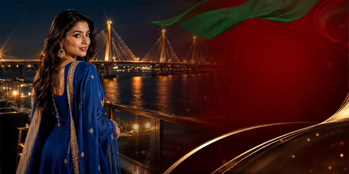 বরিশালে হাই রোলার বাজি নিয়ে আলোচনা করছেন সালোয়ার কামিজ পরিধান করে